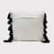 Black &#x26; Cream Tufted Pillow with Tassels
